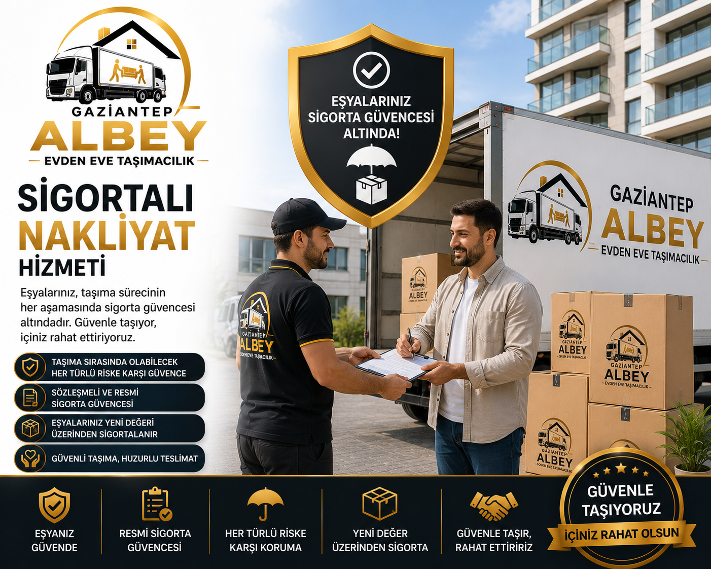 Gaziantep Sigortalı Nakliyat Hizmeti